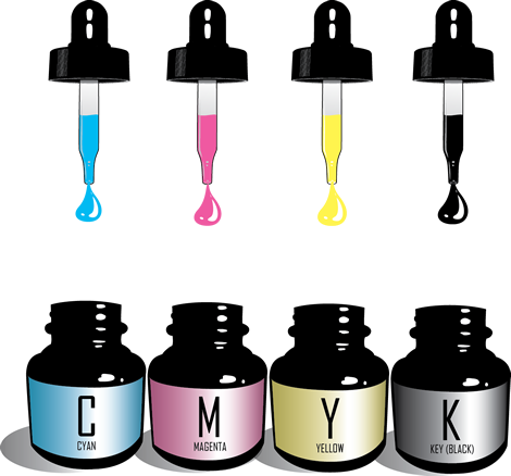 CMYK Ink with Eyedroppers